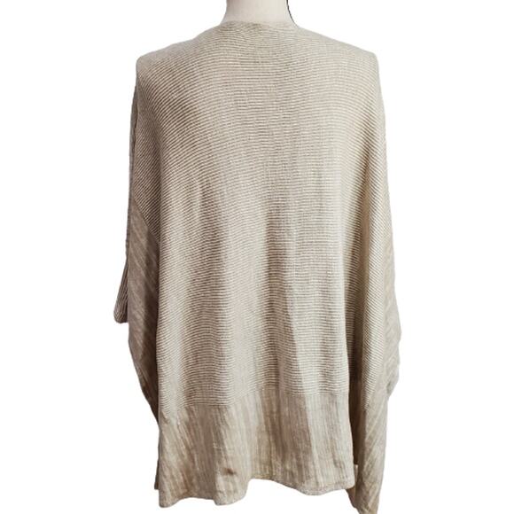 Marla Wynne Beige Cardigan Dolman Sleeve Sweater M/L - Picture 4 of 8